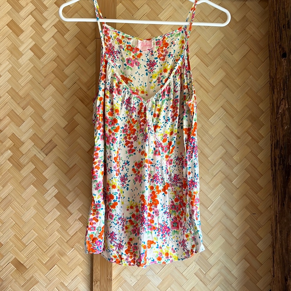 Parker floral silk tank